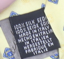 Angelo Bosani Men’s Yellow Geometric Silk Tie – 100% Silk Made in Italy