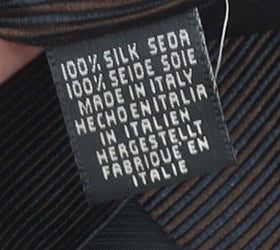Mens Tie Rack Brown Striped 100% Silk Designer Tie