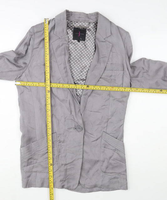 Womens UK Size 12 Jasper Conran Grey Basic Jacket