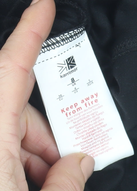 Karrimor Womens Black V-Neck Athletic Running T-Shirt Size 8