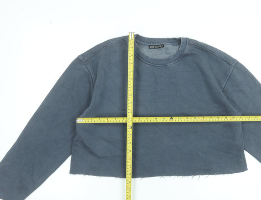 Womens UK Size M Zara Blue Pullover Sweatshirt