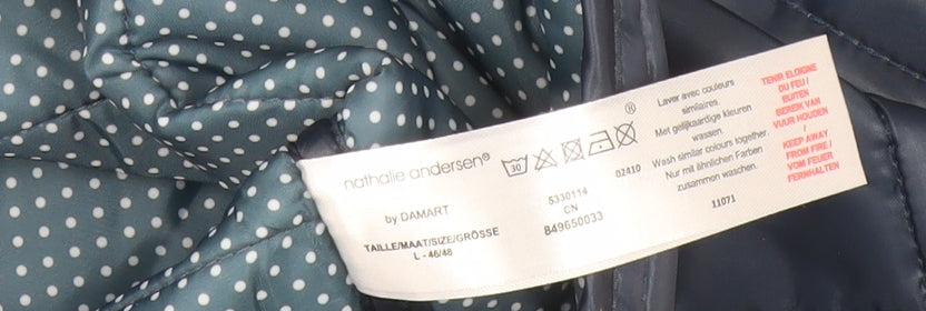 Damart Womens Blue Puffer Quilted Zip Waistcoat Size 18