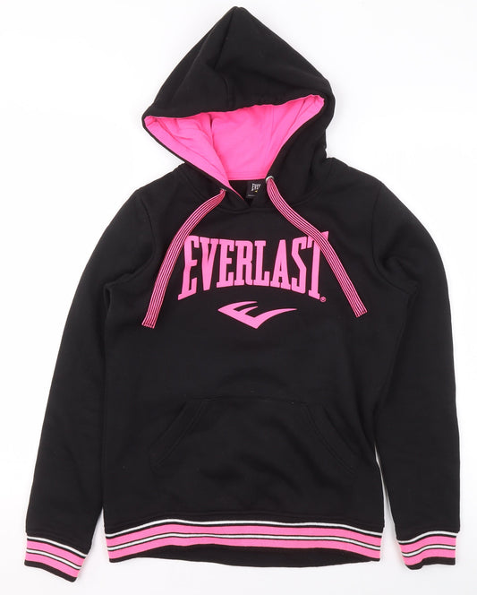 Womens UK Size 10 Everlast Black Pullover Hoodie