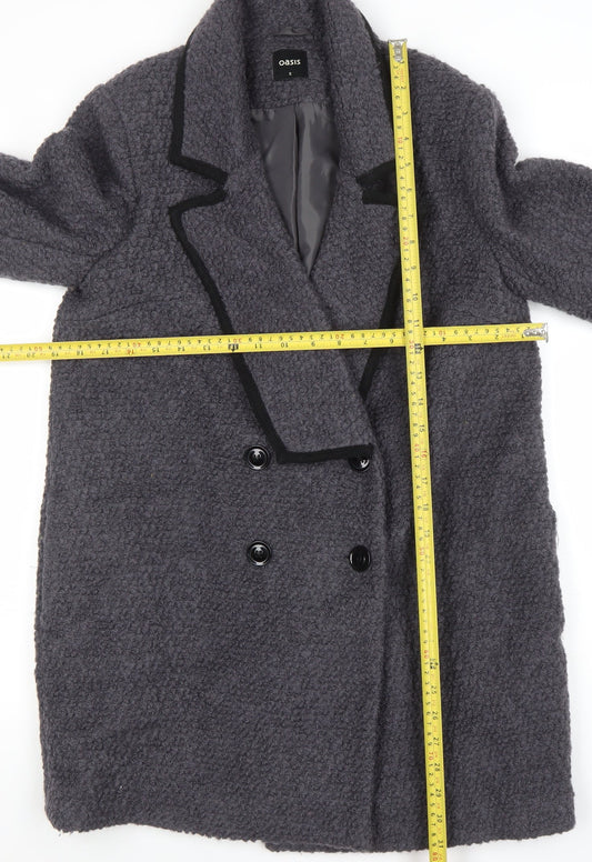 Womens UK Size S Oasis Grey Overcoat