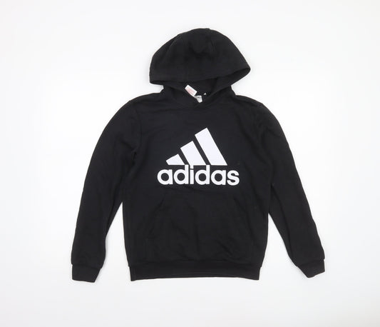 Boys UK Size 11-12 Years adidas Black Pullover Hoodie