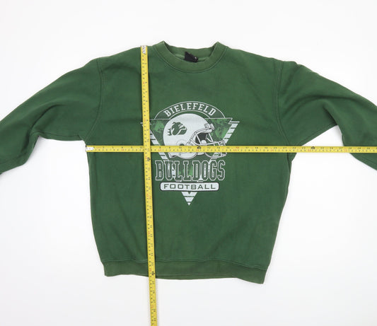Mens UK Size M James & Nicholson Green Pullover Sweatshirt