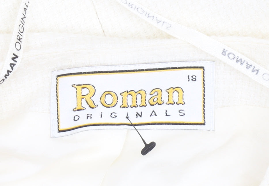 Womens UK Size 18 Roman Originals Regular Ivory Blazer