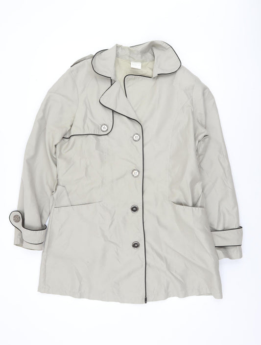Womens UK Size 14 La Redoute Beige Trench Coat