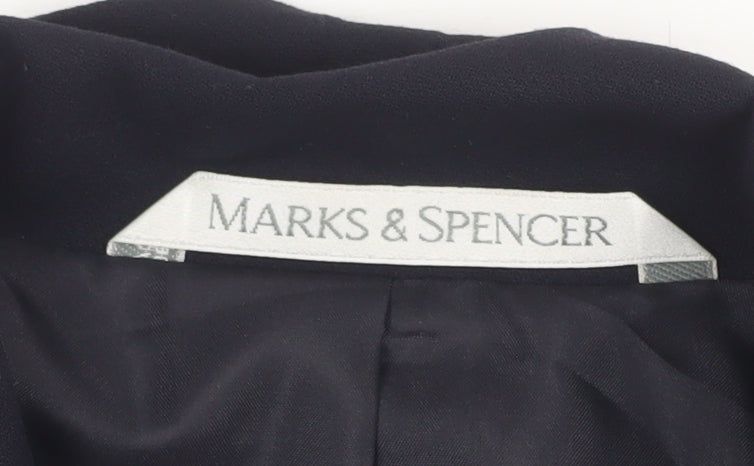 Marks and Spencer Women’s Dark Navy Suit Jacket Size 12 Short Sleeve