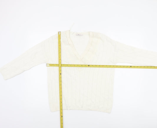 Womens UK Size 8 TU Ivory Pullover Jumper