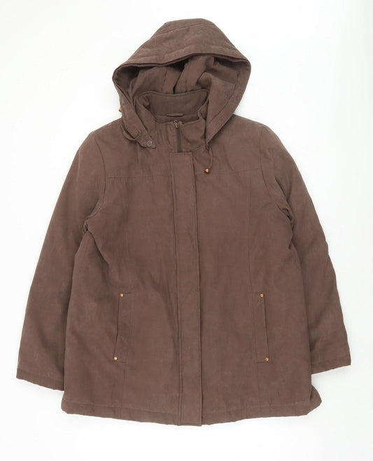 Womens UK Size M BM Brown Parka Coat