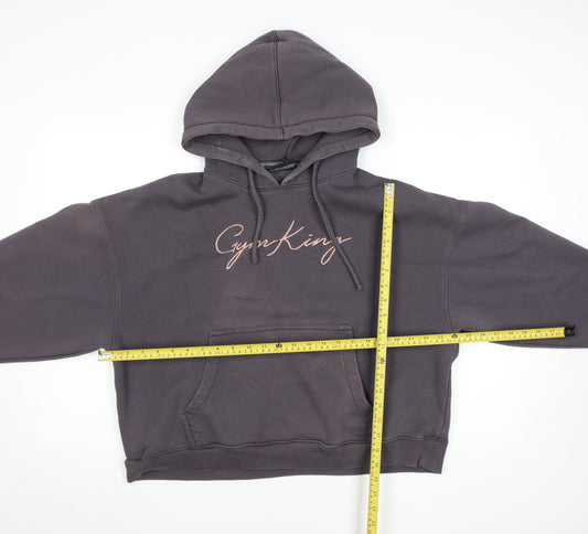 Womens UK Size 10 Gym King Grey Pullover Hoodie