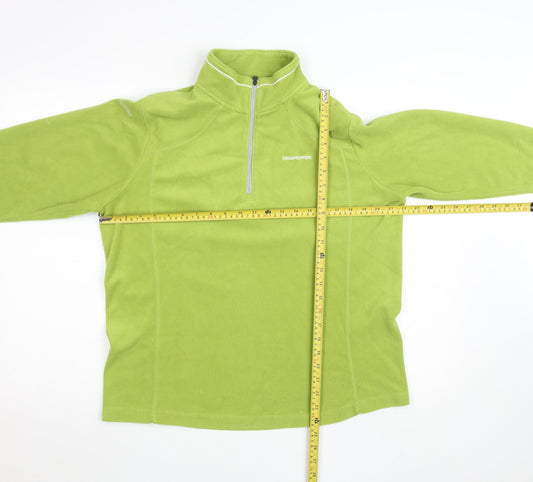Craghoppers Women Green Fleece Pullover Sweatshirt UK 14 1/2 Zip Polyester