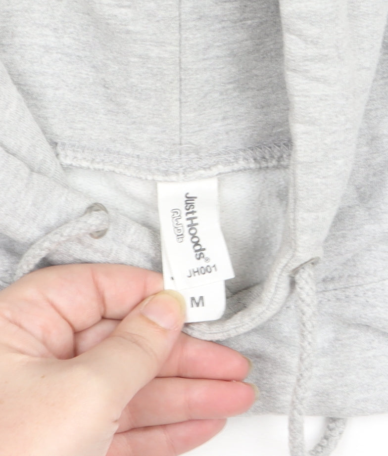 Womens UK Size M Just Hoods Grey Pullover Hoodie