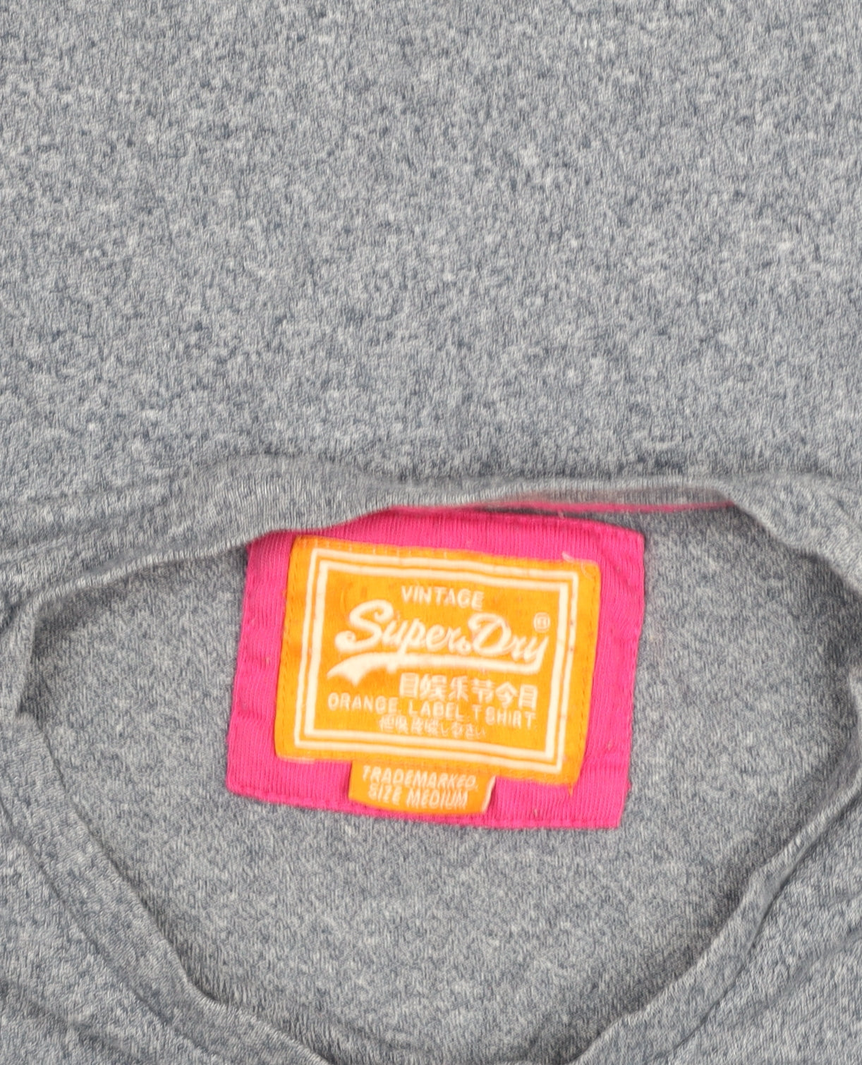 Superdry Men's Grey Crew Neck Short Sleeve Cotton T-Shirt Size M