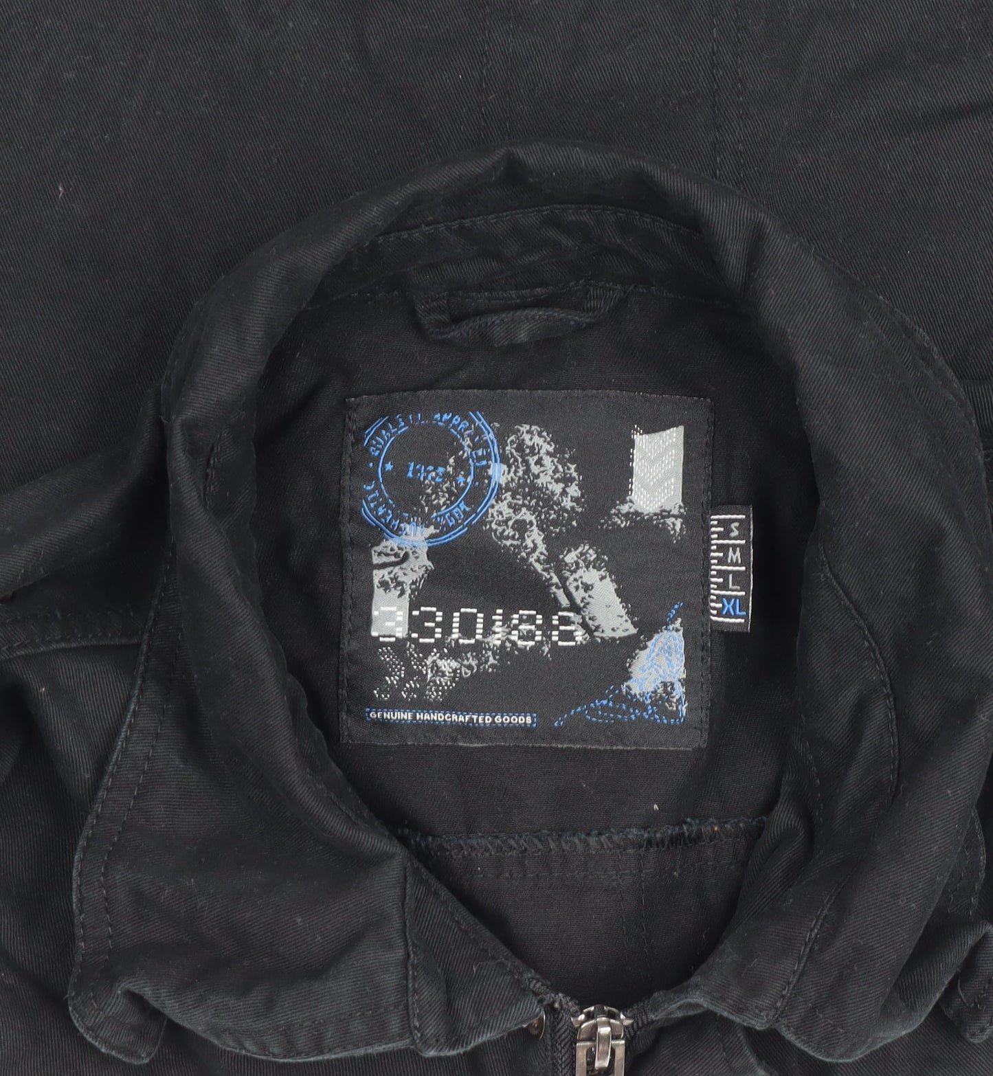 80s & Sons Men's Black XL Military Style Cotton Jacket