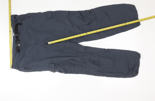 Columbia Men's Grey Cargo Trousers M Lightweight Nylon Outdoor Pants