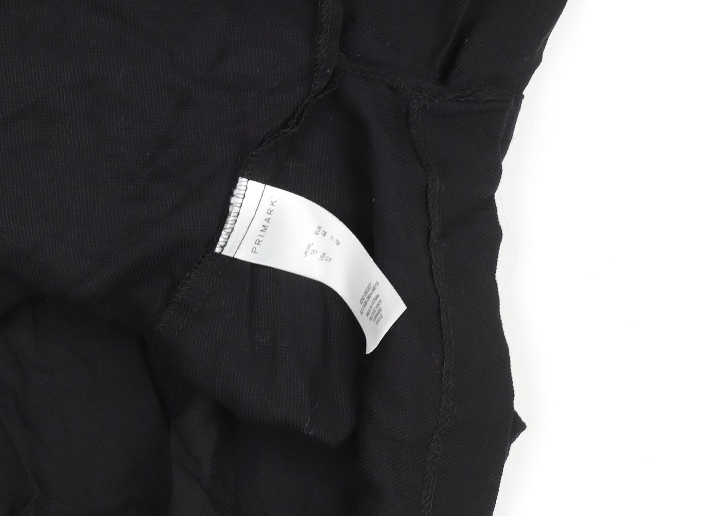 Primark Women's Black Long Sleeve Tunic Blouse Size 14