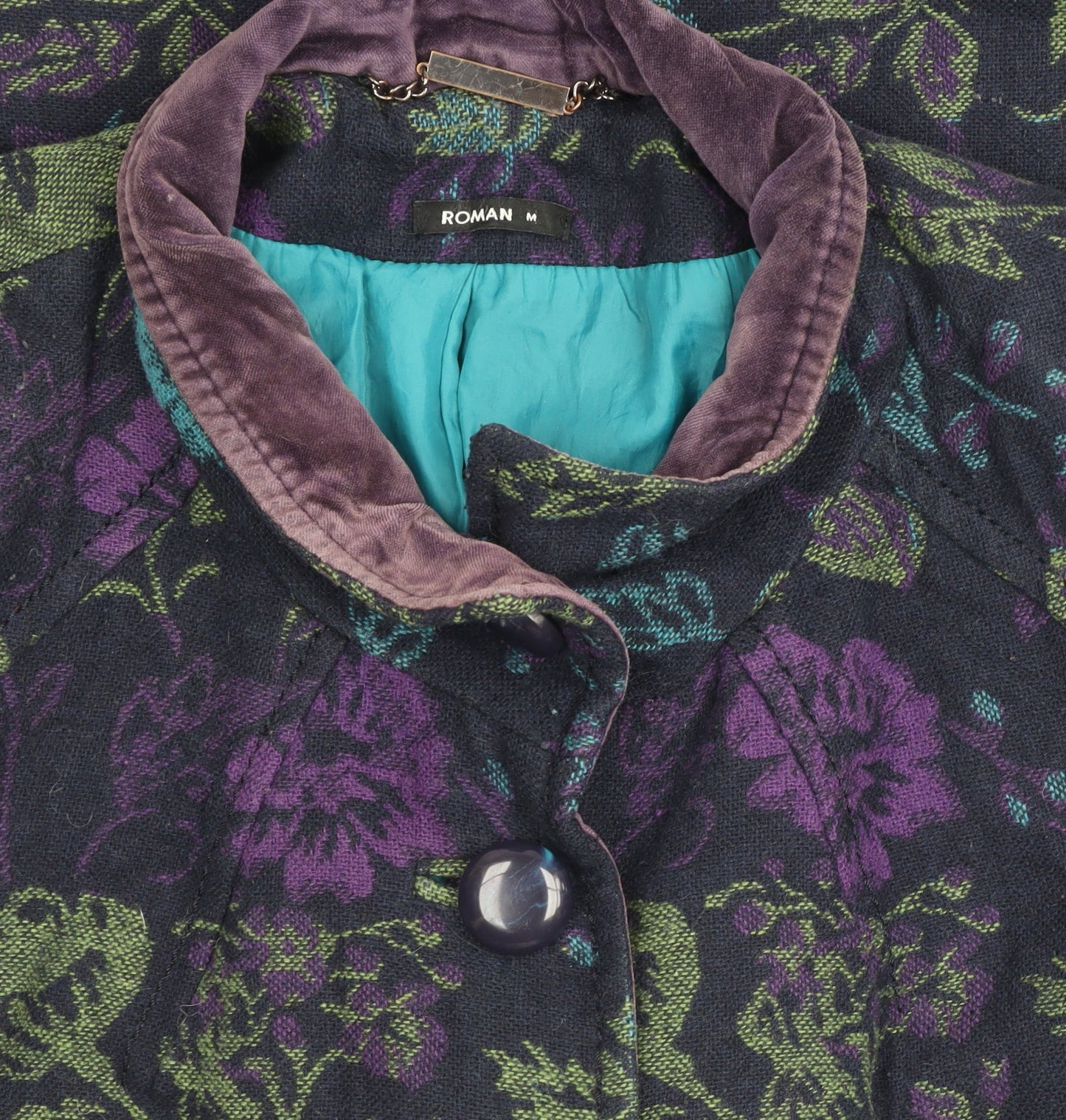 Womens UK Size M Roman Multicoloured Overcoat
