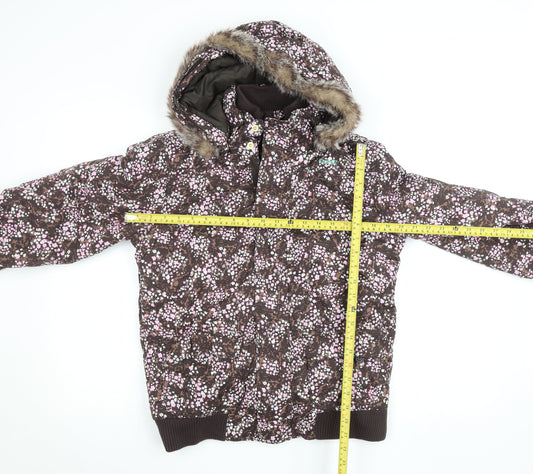 Girls UK Size 16 Years Protest Brown Puffer Jacket