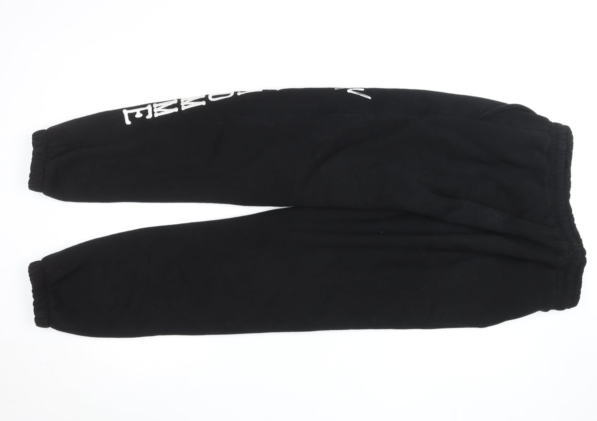 Additional view of boohooMAN Black Joggers Men's M Milwaukee Print Casual Sweatpants