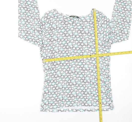 Bonmarché Women's Multicoloured Floral Cotton Long Sleeve T-Shirt Size 18