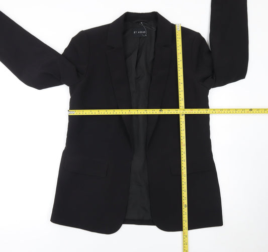 Womens UK Size 8 Et Vous Regular Black Blazer