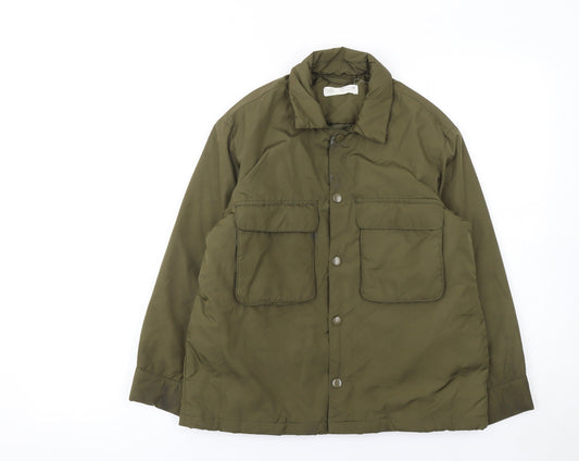 Girls UK Size 9 Years Zara Green Basic Jacket
