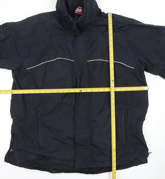 Mens UK Size L DRI Blue Rain Coat