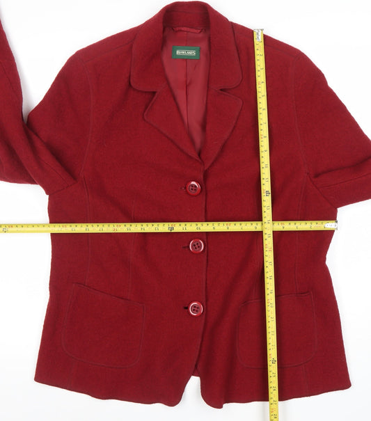 Womens UK Size 14 Rowland's Regular Red Blazer