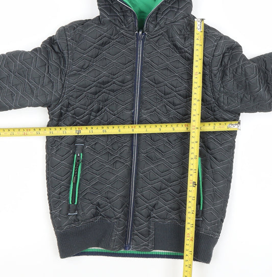 Boys UK Size 7-8 Years Marks and Spencer Black Puffer Jacket