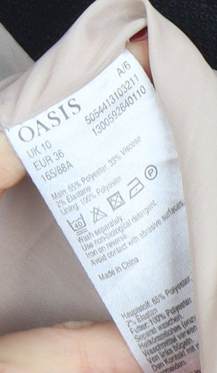 Oasis Women’s Black Shawl Lapel Long Sleeve Suit Jacket UK 10