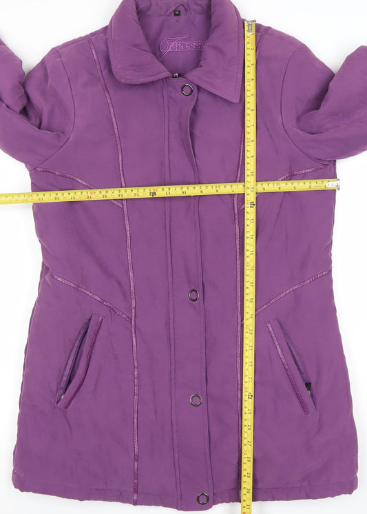 Womens UK Size 12 Finesse Purple Overcoat