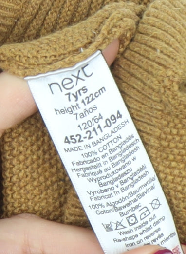 Boys UK Size 7 Years NEXT Brown Pullover Jumper