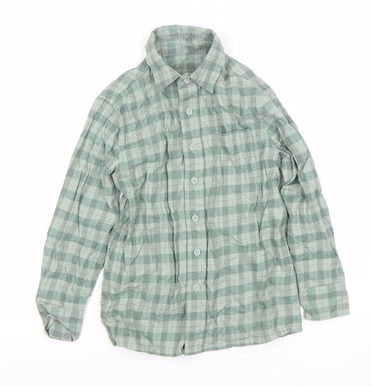 Boys UK Size 6-7 Years Dunn & Co Green Basic Button-Up