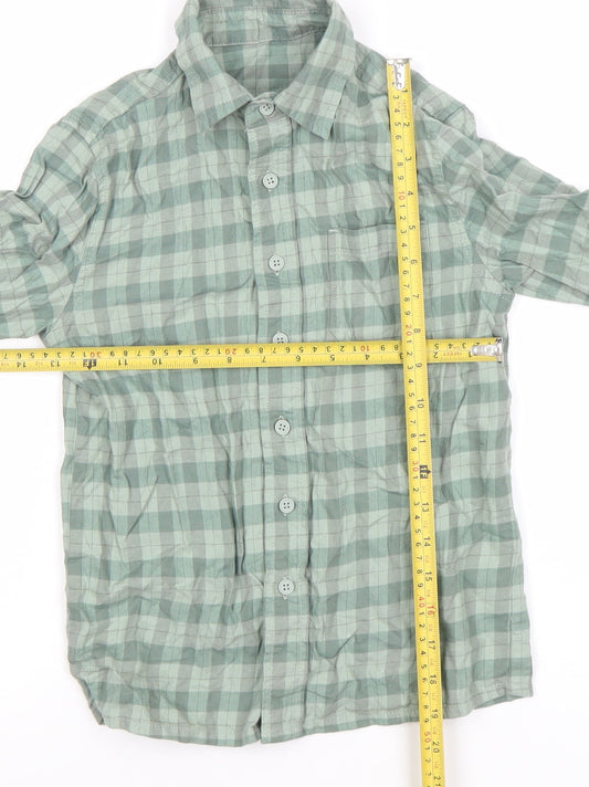 Boys UK Size 6-7 Years Dunn & Co Green Basic Button-Up
