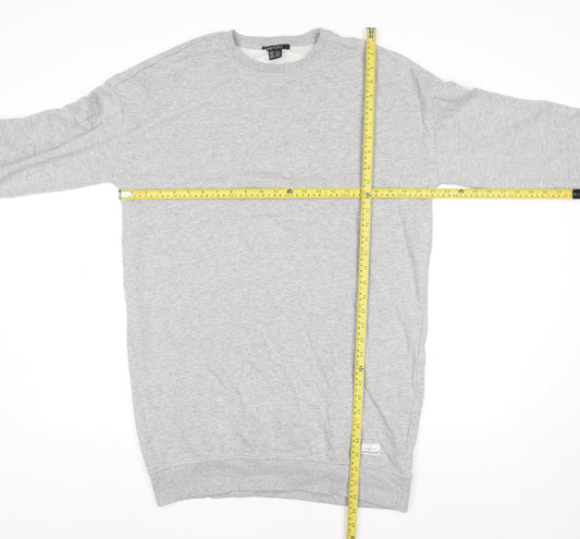 Esmara Women Grey Long Sleeve Pullover Sweatshirt Size M Cotton Blend