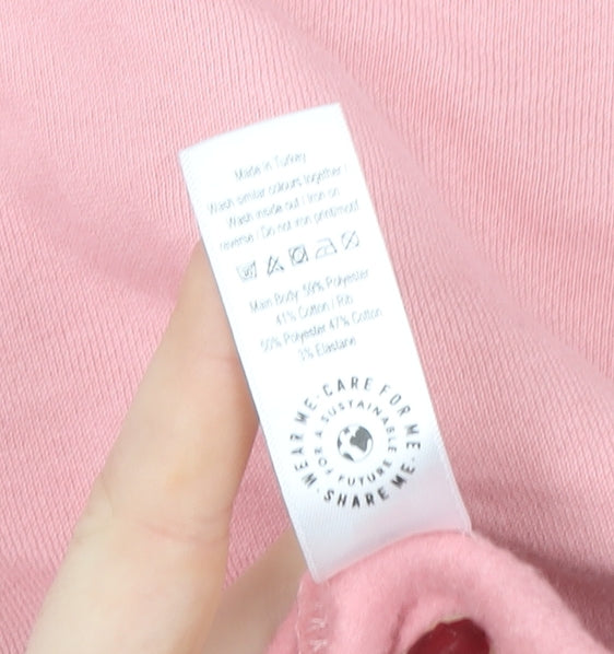 George Women Pink California Graphic Pullover Sweatshirt Size M