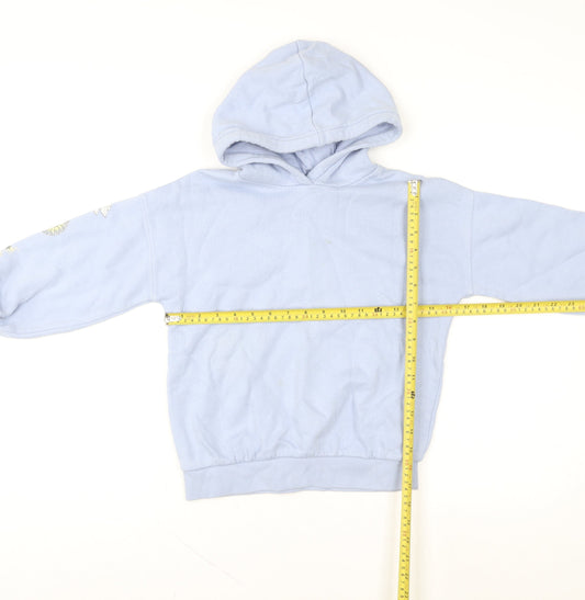 Girls UK Size 7-8 Years Marks and Spencer Blue Pullover Hoodie