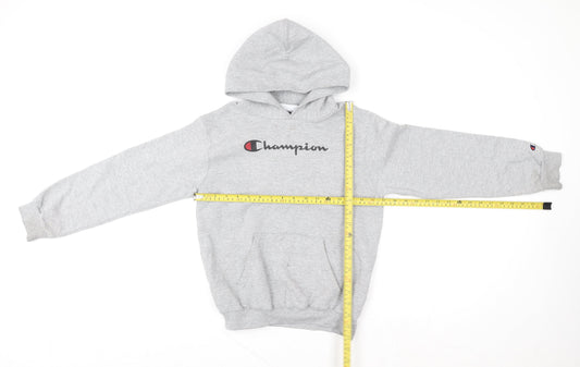 Girls UK Size M Champion Grey Pullover Hoodie