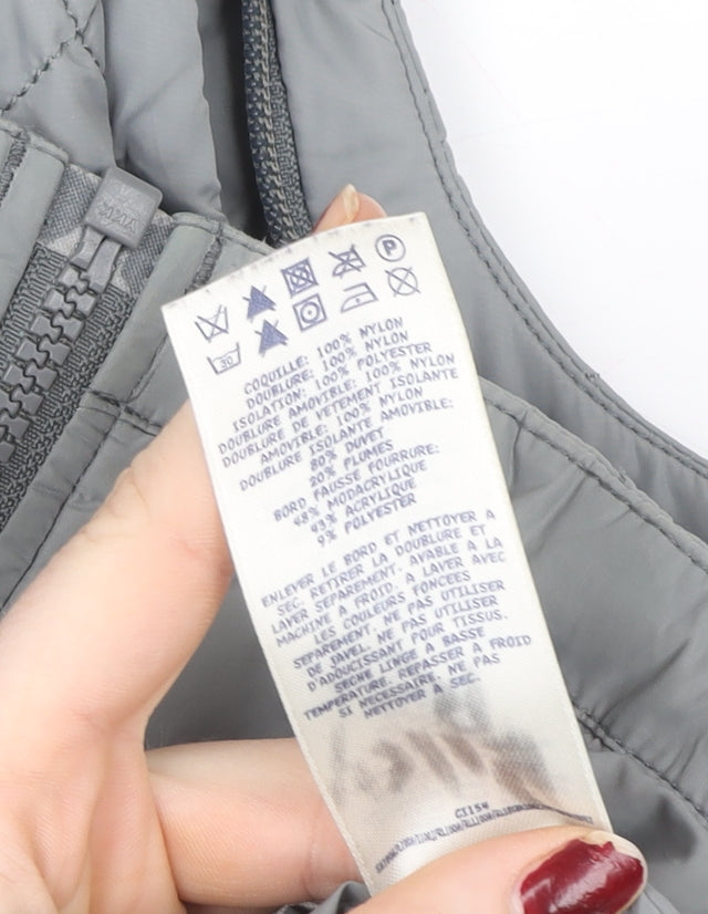 Additional view of Lands’ End girls’ grey quilted padded waistcoat gilet, size 6, years