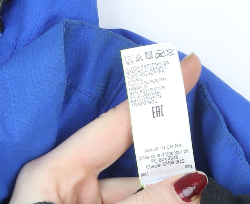 Boys UK Size 3-4 Years Marks and Spencer Blue Puffer Jacket