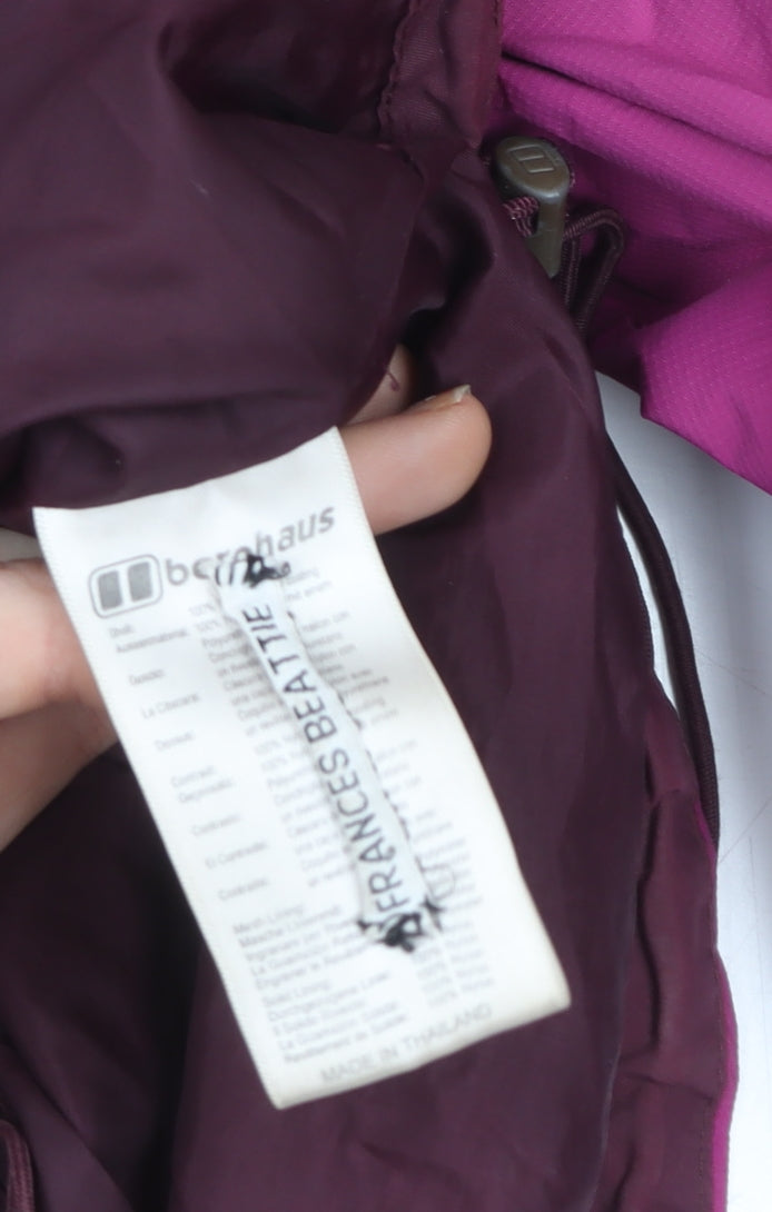 Berghaus Women's Pink Waterproof Hooded Rain Jacket Size 10