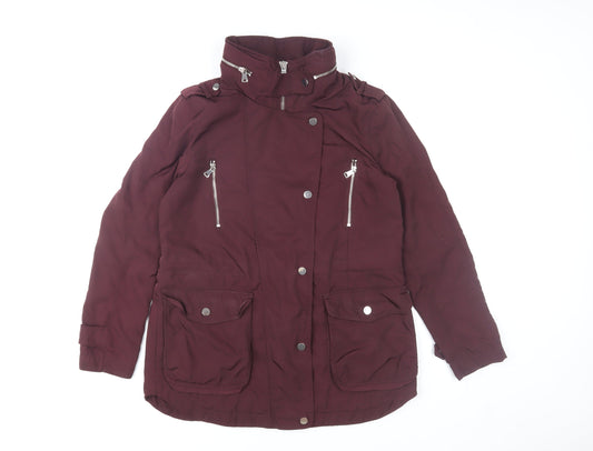 Womens UK Size 12 NEXT Red Parka Coat
