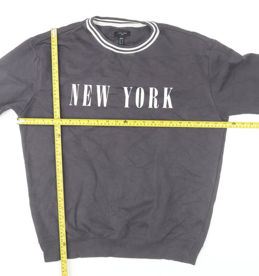 Mens UK Size M New Look Grey Pullover Sweatshirt