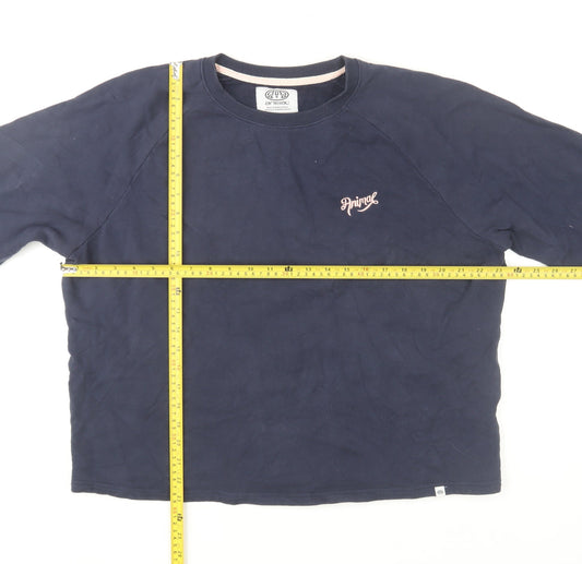 Animal Womens Navy Blue Crew Neck Pullover Sweatshirt Size 14