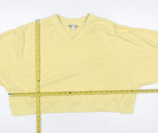 Womens UK Size M Topshop Yellow Pullover Sweatshirt