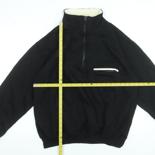 Mens UK Size L Rockland Black Pullover Sweatshirt