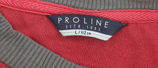 Mens UK Size L Proline Red Pullover Sweatshirt