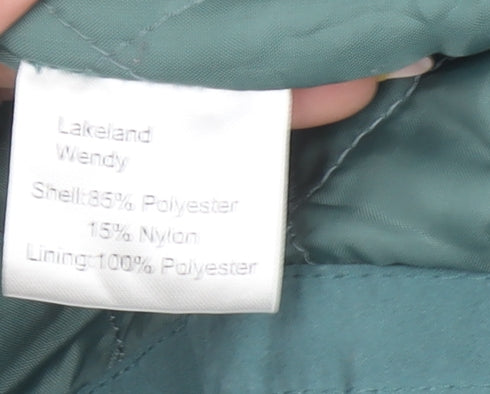 Lakeland Womens Green Size 12 Quilted Zip Waistcoat Gilet